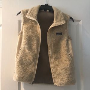 Patagonia tan fur vest